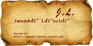 Januskó László névjegykártya
