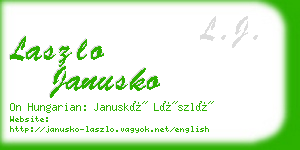 laszlo janusko business card
